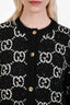Gucci Black/White Cotton Blend GG Buttoned Cardigan Size XXXL