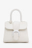 Delvaux White Leather Brillant Mini S Top Handle with Strap