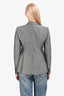 Alexander McQueen Grey Wool Structured Asymmetric Blazer Size 44