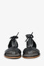 Brunello Cucinelli Black Leather Monili-Trim Ankle Wrap Strap Sandal Size 38