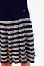 Pre-loved Chanel™ Blue/White Striped Knit Dress Size 40