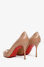 Christian Louboutin Nude Patent Leather Peep Toe 85mm Heels Size 41