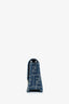 Fendi Blue Denim FF Jacquard Baguette Wallet On Chain
