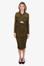 Bardot Green Mesh 'Aliyah' Midi Dress Size M