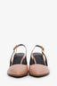 Valentino Beige Patent Leather Rockstud Accents Slingback Pumps Size 36.5