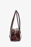 Fabrique Burgundy Oiled Waxed Top Grain Leather 'Monti East West' Shoulder Bag