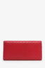 Gucci Pink Micro Guccissima Leather Interlocking G Continental Wallet