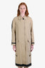 Burberry Tan Novacheck Reversible Utility Trench Coat Size 4