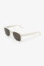 Lunettes de soleil Saint Laurent à monture carrée blanche