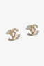 Pre-loved Chanel™ 16A Gold Plated Strass CC Stud Earrings