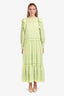 Ulla Johnson Green Lace Ruffle Maxi Dress Size 4