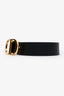 Christian Dior Black Leather Montaigne 30 Belt Size 85