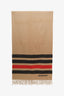 Burberry Brown Cashmere Fringe Scarf