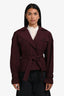 LAMARQUE Burgundy 'Quinn' Cropped Trench Coat Size XS