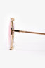 Chloe Hot Pink/Gold '41S' Aviator Sunglasses