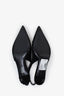 Gucci Black GG Velvet Horsebit Slingback Pump Size 38