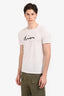 Christian Dior White Cotton Logo Embroidered Short Sleeve T-Shirt Size S Mens