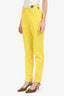 Versace Jeans Couture Vintage 1990s Yellow Cotton High-Rise Medusa Pants Estimated Size S
