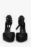 Gucci by Tom Ford Black Satin Velvet Wrap Heels Size 9.5