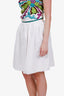 Miu Miu 2026 White Poplin Eyelet Mini Skirt Size 36