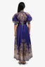 Zimmermann Purple Ramie Paisley 'Anneke Swing' Maxi Dress Size 0