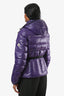 Veste Ceinturée En Duvet Violet Moncler Taille 3