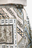 Etro Light Blue Printed Cotton Midi Skirt Size 42