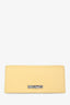 Longchamp Yellow Grained Leather Le Roseau Long Continental Wallet