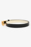 Christian Dior Black/White Calfskin Leather '30 Montaigne Reversible' Belt 20MM