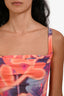 Miaou Orange/Purple Nylon Flared Mini Dress Size XS