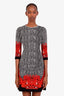 Roberto Cavalli 2013 Multicolour Long Sleeve Midi Dress Size 42