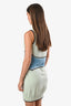 Pre-loved Chanel™ 2009C Green/Blue Cashmere CC Mini Dress Size 38
