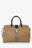 Saint Laurent Beige/Black Snakeskin Leather Medium 'Cabas Chyc' Tote