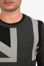 Neil Barrett Grey Silk Cashmere British Flag Sweater Size XL Mens