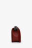 Pre-loved Chanel™ 2014-15 Burgundy Calfskin Chevron Quilted Medium Boy Flap Bag