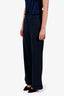 Sandro Navy Blue Pin Stripe Straight Leg Pants Size 36