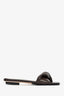 Lorena Antoniazzi Brown Leather Twisted Slides Size 37