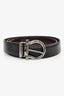 Salvatore Ferragamo Black Leather Gancini Belt