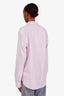 Acne Studios White/Pink Cotton Pinstripe Button Down Shirt Size XL