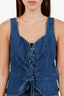 Reformation Blue Denim Lace Front Corset Top Size 8