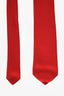 Hermès Red Silk Faconnee H Tie