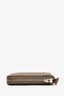 Hermès 2017 Etoupe Epsom Leather Zip Silk'In Wallet