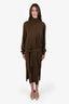 Lemaire Brown 'Trompe L'oeil' Maxi Dress Size L