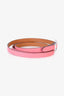 Hermès 2020 Pink Swift Leather Triple Tour Behapi Bracelet Size T2