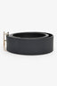 Louis Vuitton 2019 Black Leather Gunmetal Monogram Belt Size 90/36