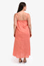 Cleobella Peach Cotton Linen Floral Eyelet Maxi Dress Size Small