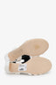 Pre-loved Chanel™ Cruise 2025-26 White/Black Lambskin Silk Scarf Ankle Strap Sandals Size 40