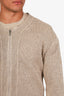Comme des Garcons Beige Glitter Knitted Zip-up Sweater Size S Mens