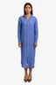 Frank & Eileen Blue Linen Maxi Shirt Dress Size XS