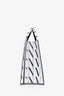 Valentino White/Black Leather VLTN Time Tote Bag